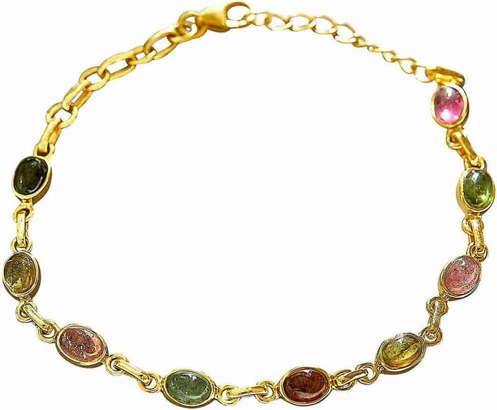 Produktbild Loberon Armband Leilan bunt (19 cm, 925er Sterlingsilber, Verzierung: Turmalin-Edelstein)