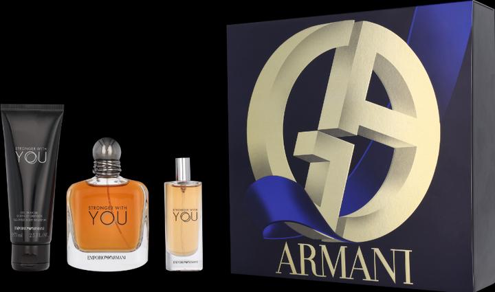 Produktbild Giorgio Armani Set Armani Stronger With You, Barbati, Eau De Toilette 100ml Gel De Dus 75ml Eau De Toilette 15ml (Parfum set)