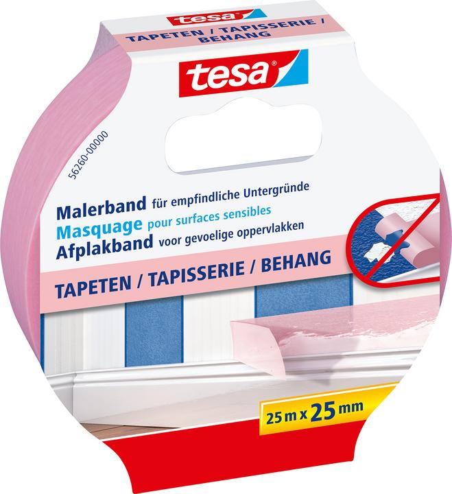 tesa Painter's masking tape SENSITIVE, painter's tape for sensitive surfaces (25 mm)