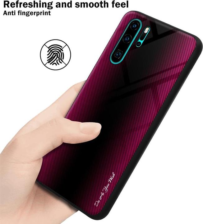 Image du produit Cadorabo TPU Couverture en verre rayé (Huawei P30 Pro)