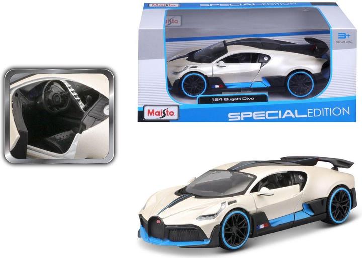 Actual product image Maisto Bugatti Divo 1/24 white metallic