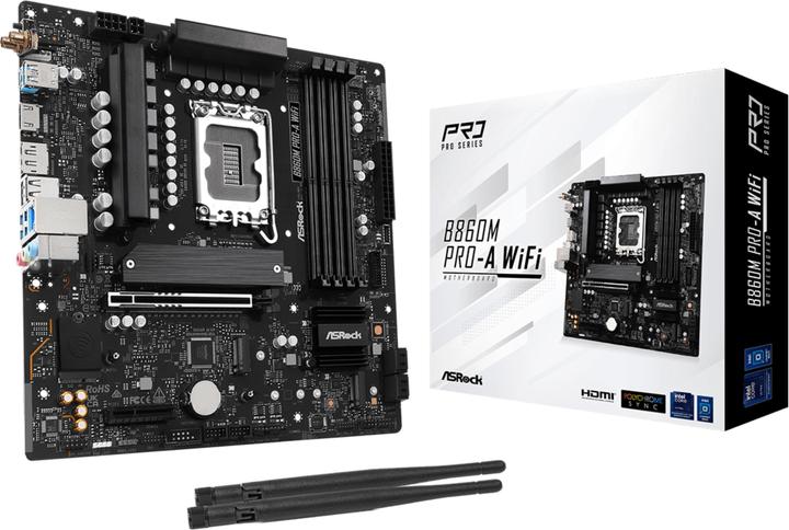 Actual product image AsRock B860M Pro-A WiFi DDR5 Intel S retail (LGA 1851, Intel B860, mATX)