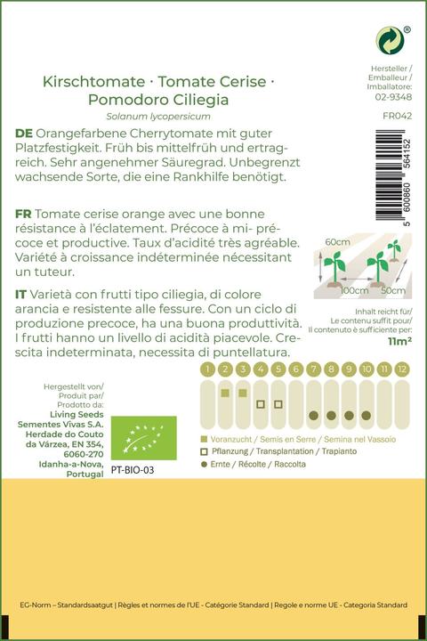 Produktbild Living Seeds Cherrytomate Goldiana (Gemüsesamen)