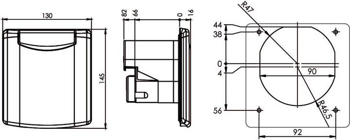 Produktbild As - Schwabe CEE Caravan-Einspeisungsstecker (CEE 7/4)