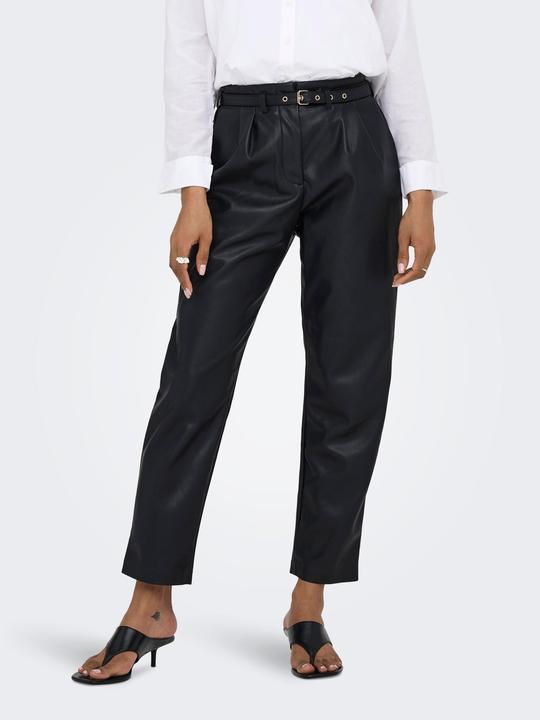 Actual product image Only Comfort Fit Mid Waist Trousers Leather look trousers (XL)