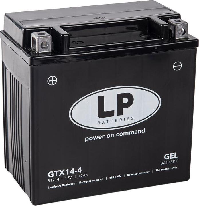 Produktbild Landport Motorradbatterie Gel GTX14-4 12V 12Ah (12 V, 12 Ah, 180 A)