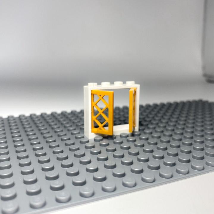 Image du produit LEGO Fenêtres 1x4x3 Fenêtres dorées + cadre blanc - NOUVEAU - 10x (60594, LEGO Accessoires)