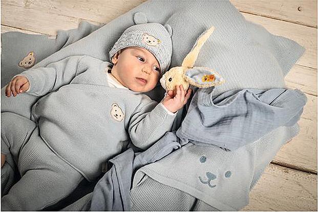 Actual product image Steiff Baby set cardigan and knitted trousers 2 pieces (56)