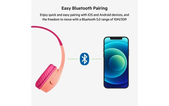 Immagine prodotto Belkin Soundform mini on-ear per bambini BT USB-C pi. AUD002btPKV3