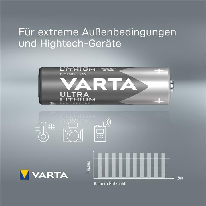 Produktbild Varta Ultra Lithium (2 Stk., AA, 3000 mAh)