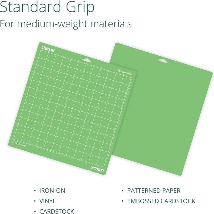 Actual product image Loklik Cutting Mat Fabric Grip - Pack of 3 - bundle (green,purple,blue)