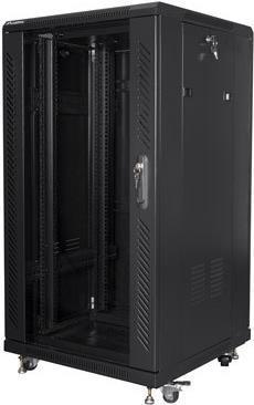 Lanberg FF01-6622-12B Rack 22U Freistehendes Gestell (22 HE, 19 Zoll Rack)