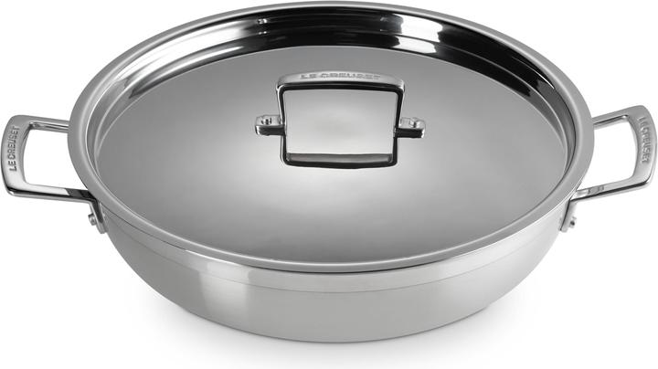 Le Creuset Servierpfanne 3-Ply (30 cm, Bratpfanne, Edelstahl, Chromstahl, Aluminium)