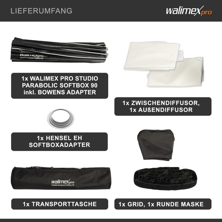 Produktbild Walimex pro Studio Parabolic Softbox 90 Hensel EH (Softbox, 90 cm)