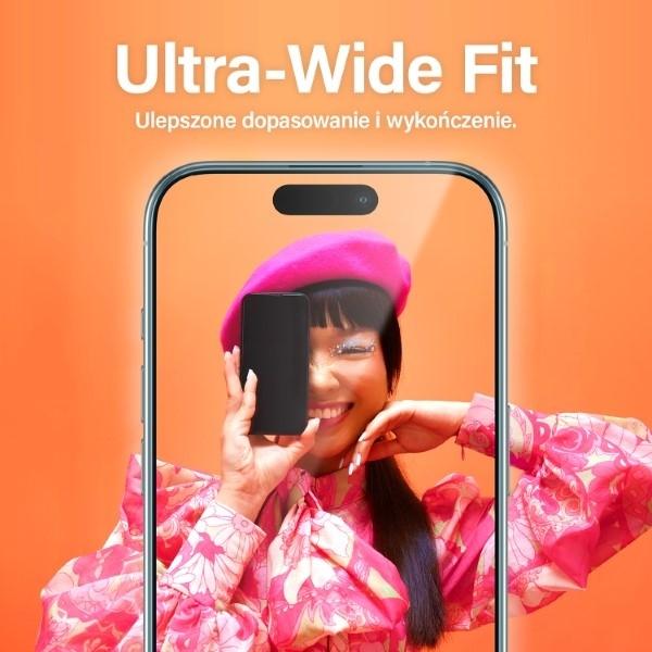 Productafbeelding PanzerGlass Screen Protector iPhone 2023 6.1 Pro Ultra-Wide Fit w. EasyAligner (1 Stuk, Apple iPhone 15 Pro)
