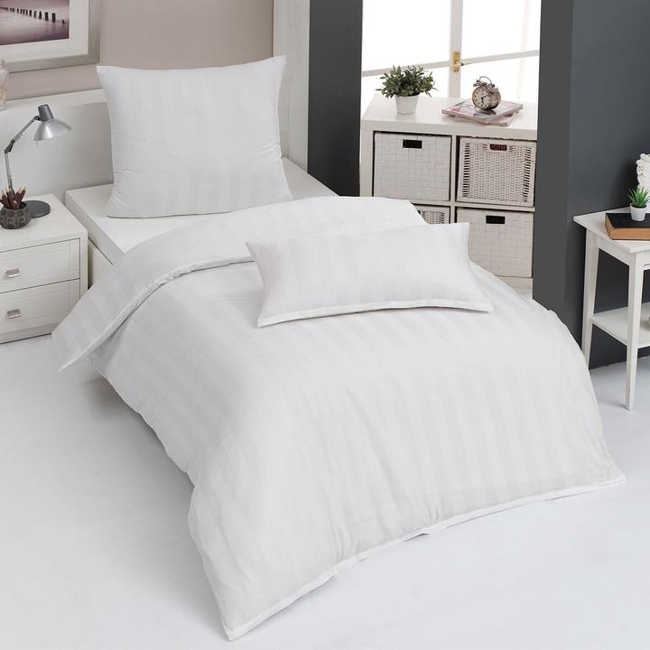 Actual product image Traumschlaf Uni stripes (Duvet cover, 155x200 cm + 80x80 cm)