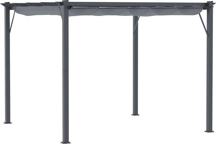 Image du produit Swisshandel24 Pergola Pavillon avec toit ouvrant en aluminium gris charbon+gris foncé 3x3x2,23 m (300 cm, 300 cm)