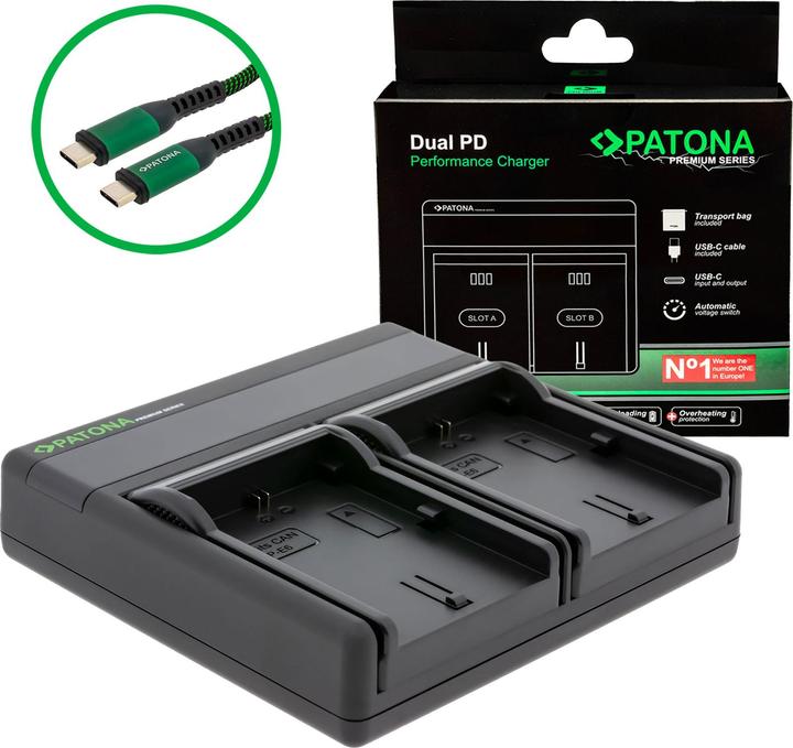 Image du produit Patona Dual PD Canon LP-E6 Serie USB-C (Chargeur)