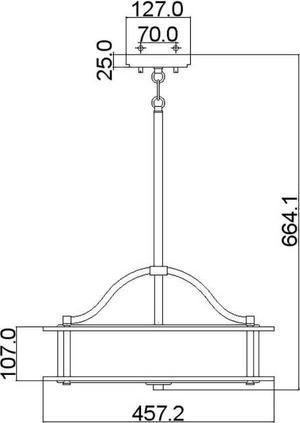 Actual product image Elstead Lighting Emory pendant light E27 triple 26cm classic pewter (E27)