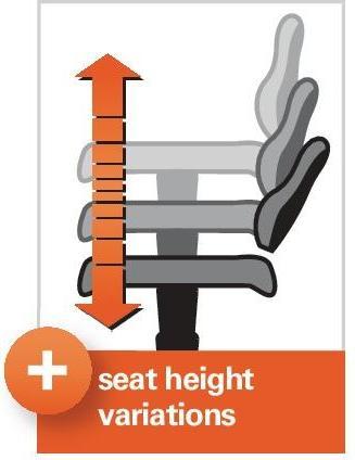 Actual product image Tecwerk Office swivel chair base glider + base ring integral foam black 580-850 mm