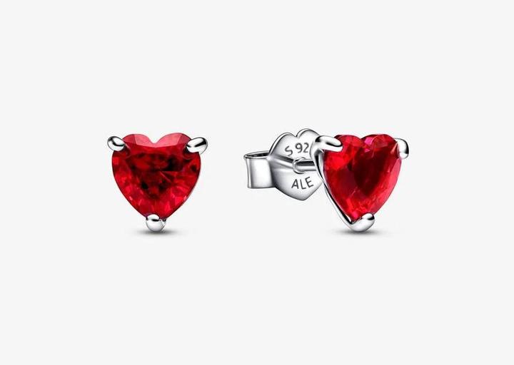 Productafbeelding Pandora Rode hart oorbellen (Sterling zilver 925)