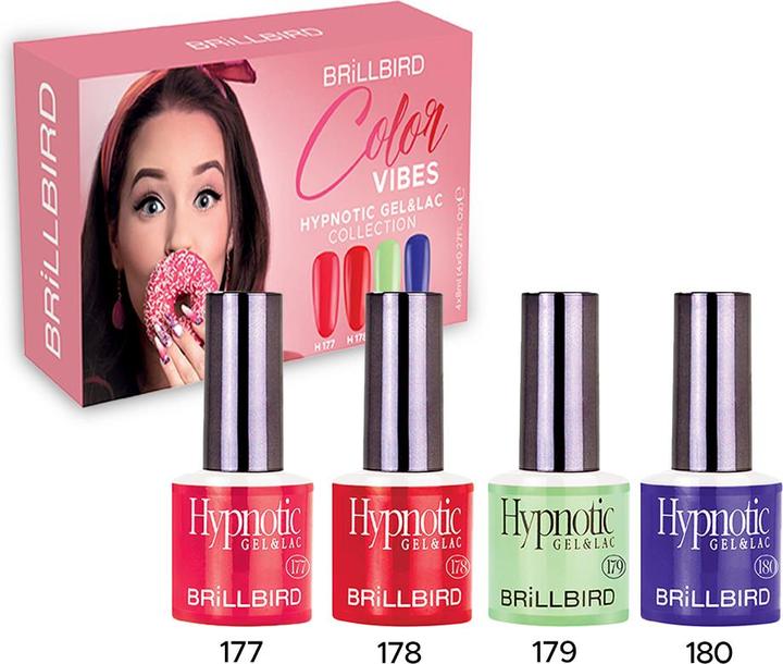 BrillBird Hypnotic Gellack Set Color Vibes 4x8ml (UV-Gel Lack)
