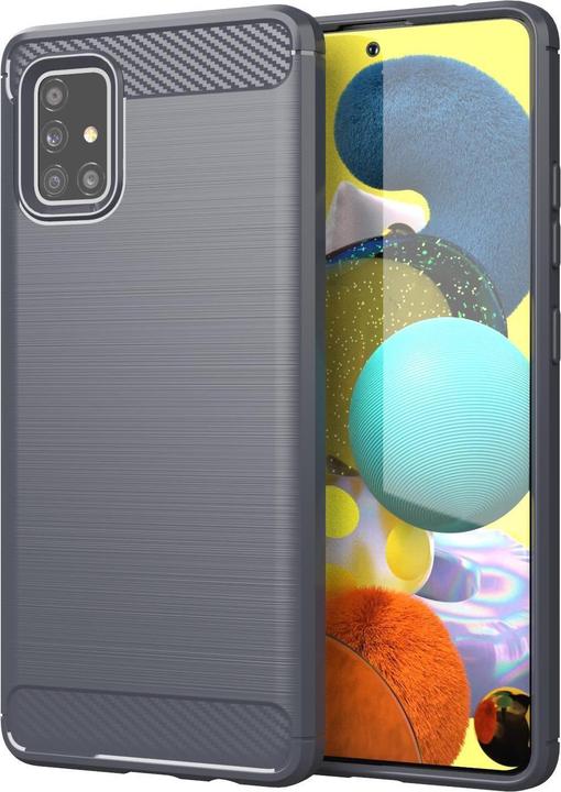 Actual product image Cadorabo TPU Ultra Slim carbon stainless steel Combi Cover (Samsung Galaxy M40s)