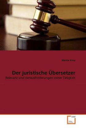 Actual product image Der juristische Übersetzer (German, French, Marita Krop, 2010)