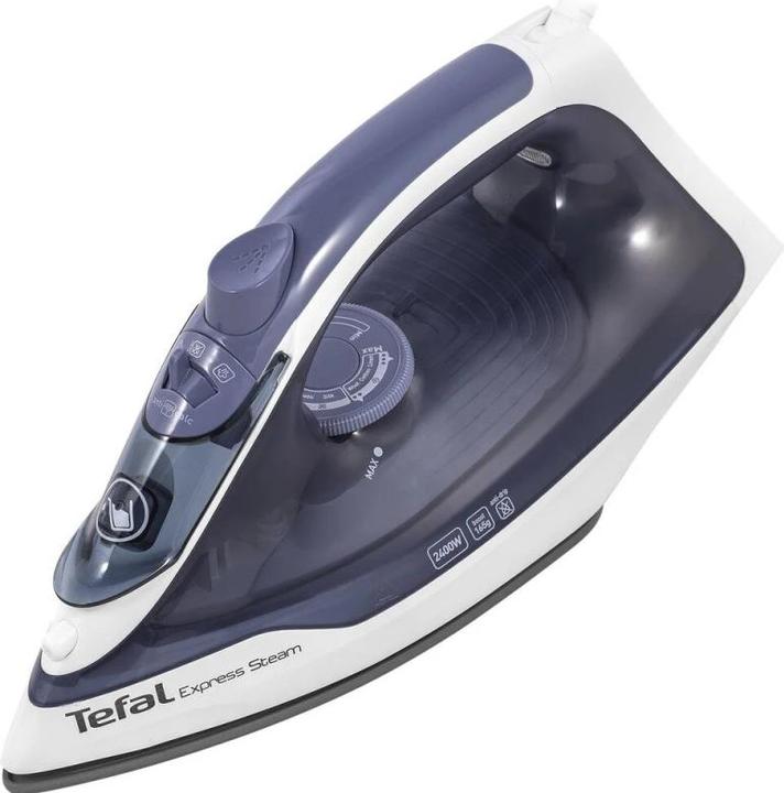 Actual product image Tefal Express Steam FV2837E0 Iron Dry & Steam Iron Cerilium Sole (2400 W, 165 g/min)