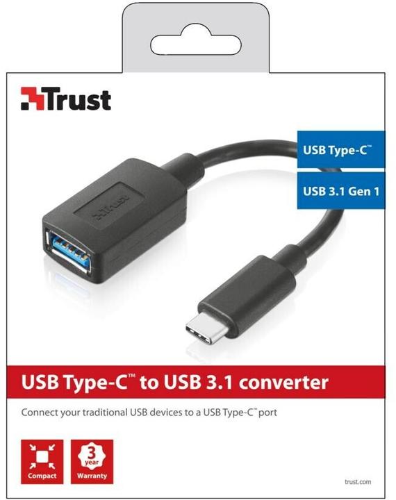 Immagine prodotto Trust Convertitore da USB-C a USB3.0 (0.09 m, USB 3.0)