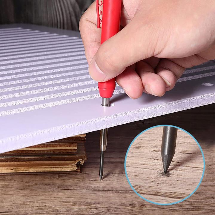 Produktbild Stahlwerk Tieflochmarker Bleistift 4er Set 36 Ersatzminen integriertem Spitzer (1 x)