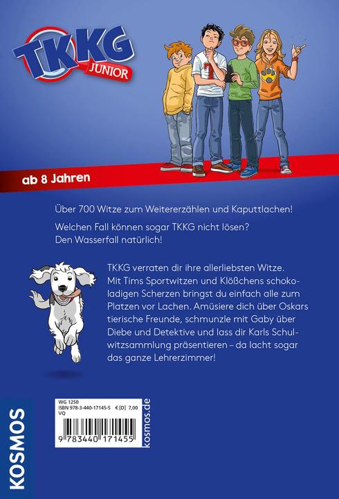 Actual product image Kosmos TKKG Junior, Das Witzebuch (German, Beroy + San Julian, N. N.|COMICON S.L., 2021)