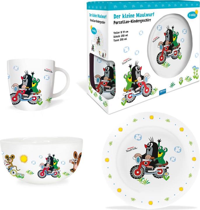 Actual product image Crockery set Mole Motorbike 3-piece