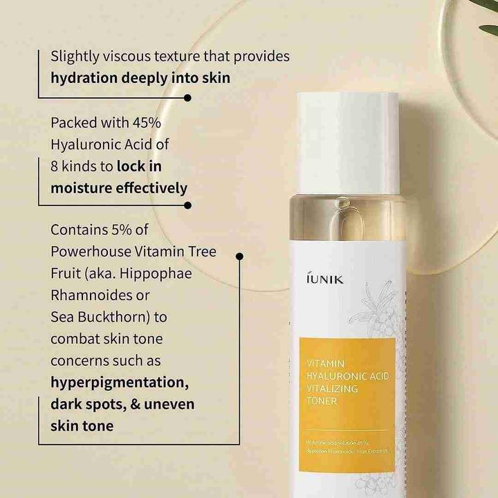 Immagine prodotto iUNIK Tonico rivitalizzante all'acido ialuronico e vitamine (Acqua tonica, 200 ml)