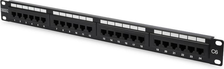 Actual product image Digitus Professional DN-91624U - Patch Panel - RJ-45 X 24 - Black, RAL 9005 - 1U (19")