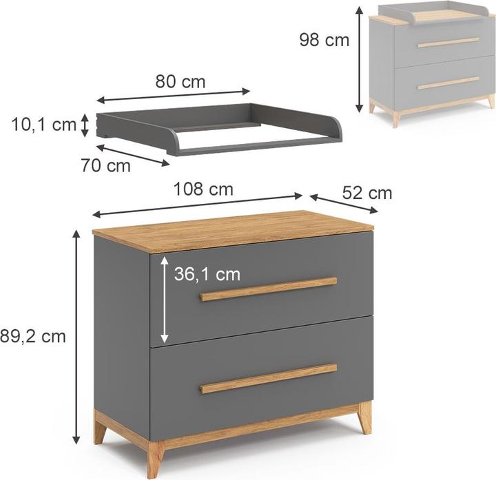 White, Grey oak