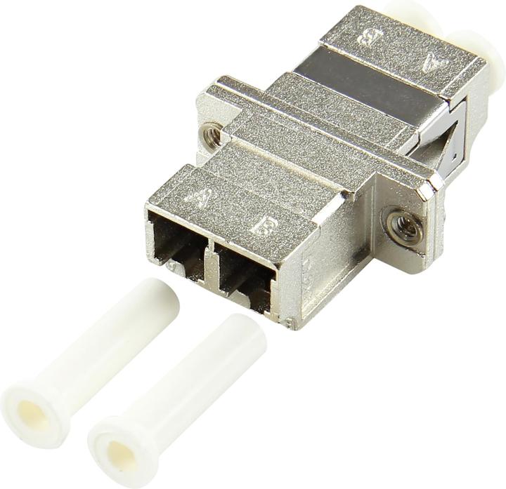 Actual product image EFB Elektronik GmbH Coupling LC Duplex SM Metal Housing, Ceramic Sleeve, LC Duplex Couplings in Metal Housing. (Network coupling)
