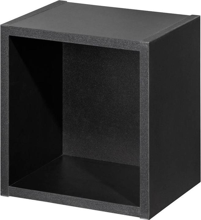 En.Casa Badezimmer Regal Newport 27x25x21 cm Schwarz (27 x 25 x 21 cm)