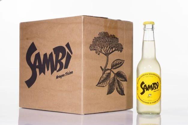 Actual product image Sambi Original Organic Mixed Drink with Holünder Flavour Box 245 x 330 ml / (24 x 33 cl)