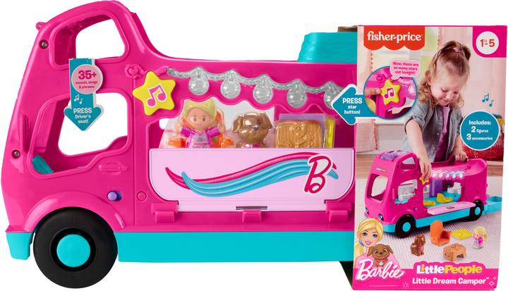 Actual product image Fisher-Price Little People Barbie Little Dreamcamper playset with lights and sounds, 2 figures (85)