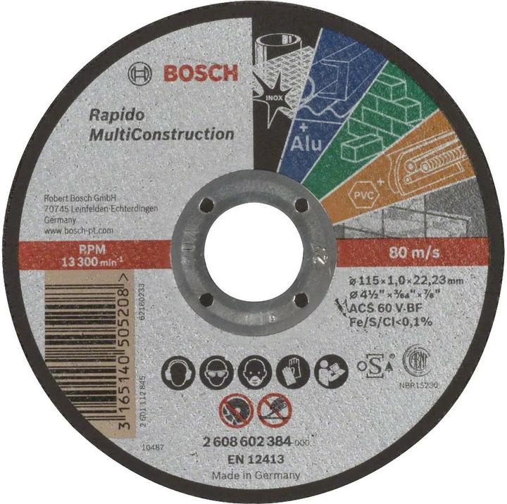 Bosch Professional Zubehör PRO Multi material cutting disc, 115 x 1 x 22.23 mm