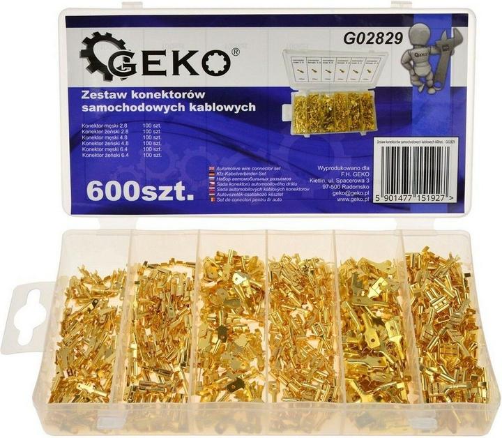 Actual product image GEKO Cable connector set 600 pieces