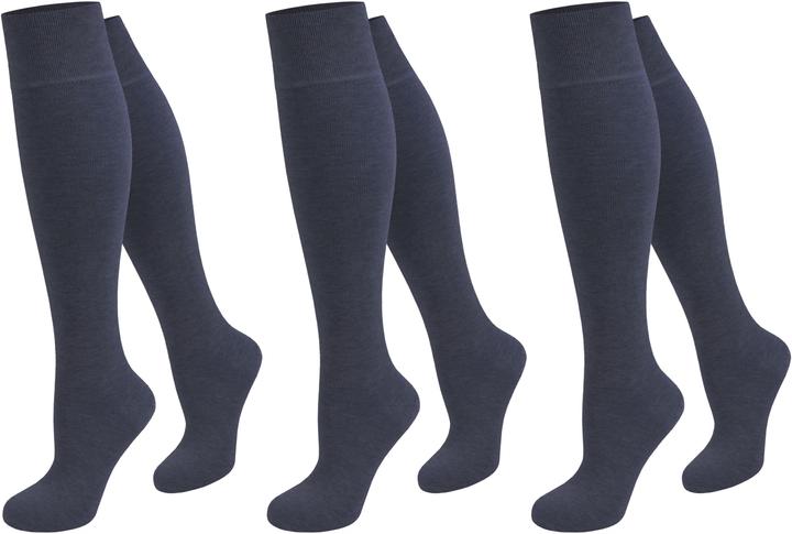 Normani 3 Paar Business-Kniestrümpfe aus Baumwolle