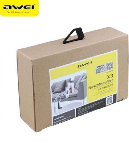 Produktbild Awei uchwyt biurkowy X3 4"-10,5" biały /white długie ramię