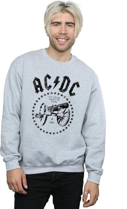 Actual product image AC/DC Mens We Salute You Cannon Cotton Sweatshirt (L)