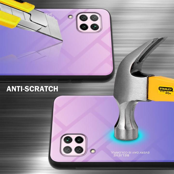 Produktbild Cadorabo TPU 2 Farben Glas Cover (Huawei Nova 7i, Huawei P40 Lite)