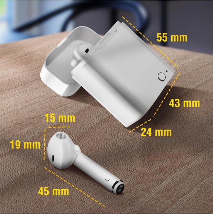 Actual product image Akashi Ecouteurs True Wireless Blancs (30 h, Wireless)