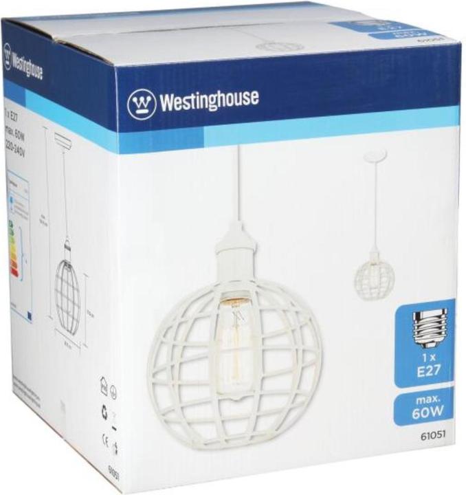Immagine prodotto Westinghouse Lampada a sospensione Sphere Cage White con 1 lampada (E27)