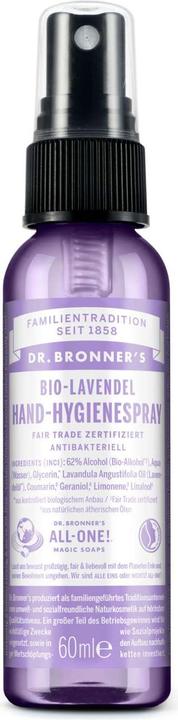 Image du produit Dr. Bronner's Spray assainissant pour les mains à la lavande organique (60 ml)