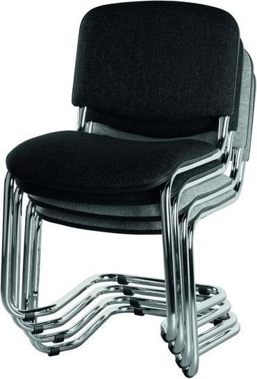 Actual product image Set of 4 stacking cantilever chairs